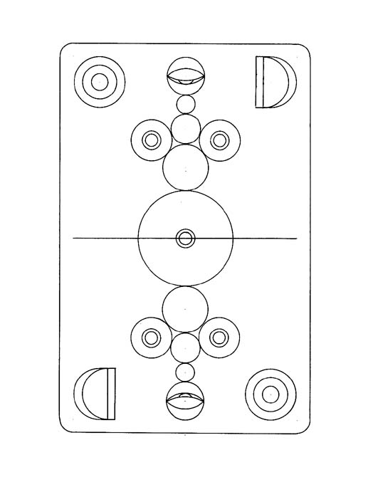 D E Sattler Zwei Geometrische Spielkarten