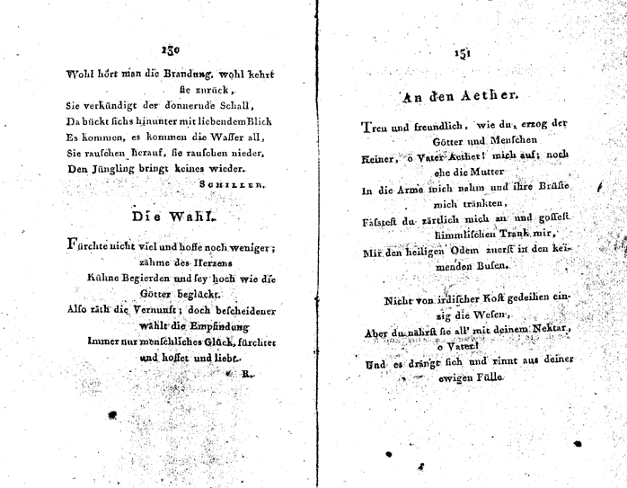 schiller musenalmanach 1798 - p 130/131