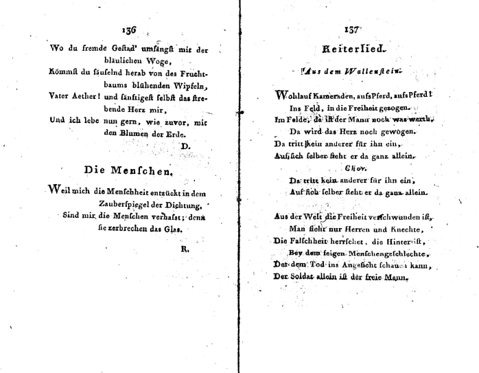 schiller musenalmanach 1798 - p 136/137