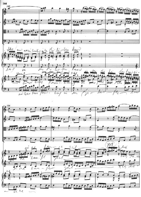 concerto c-dur fuer zwei cembali, streicher und basso continuo, vivace t 102-108